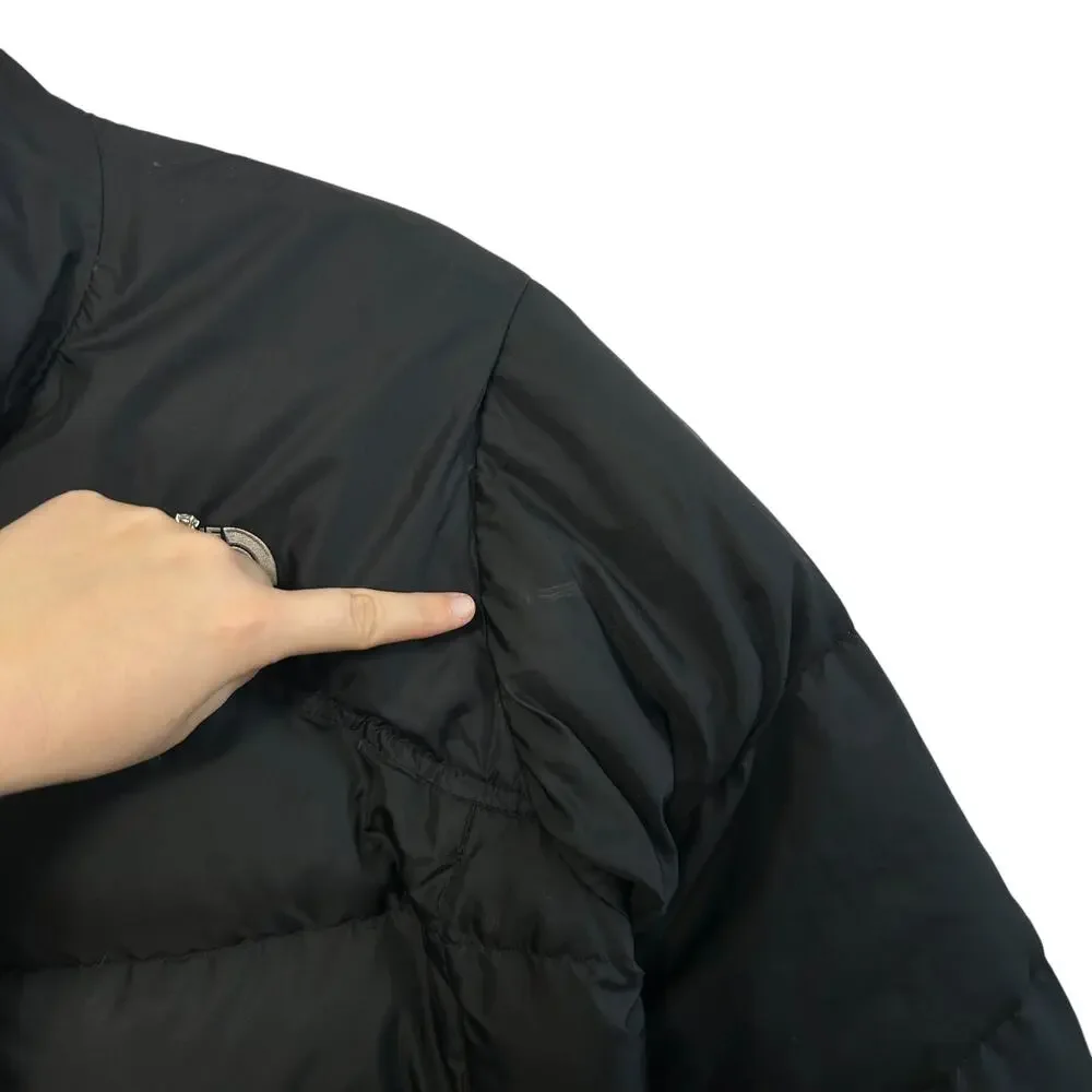 The North Face Retro Nuptse Jacket Big Girl's Sz L Black Goose Down 600 Fill